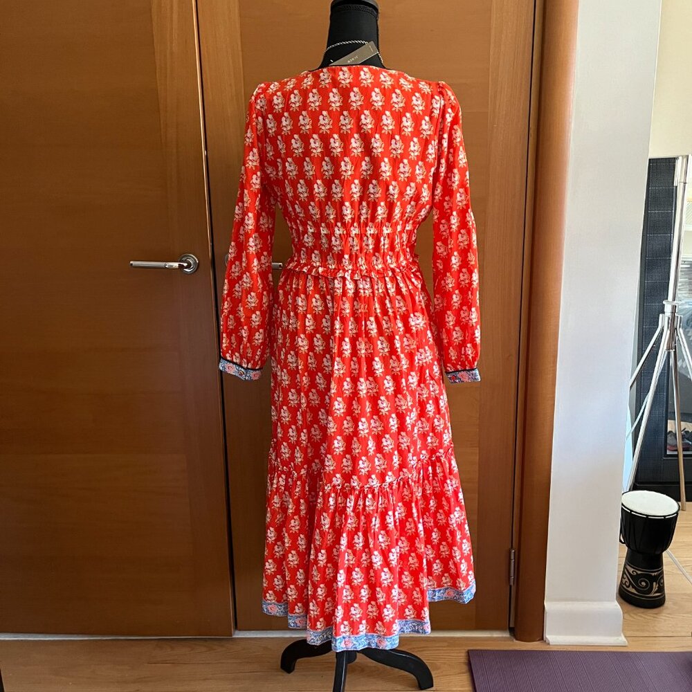 J. Crew Sz. 6 Button-up Tiered Classic Floral Print Dress NWT - Picture 3 of 7